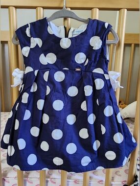 Mayoral Navy with White Polka Dot Party Dress